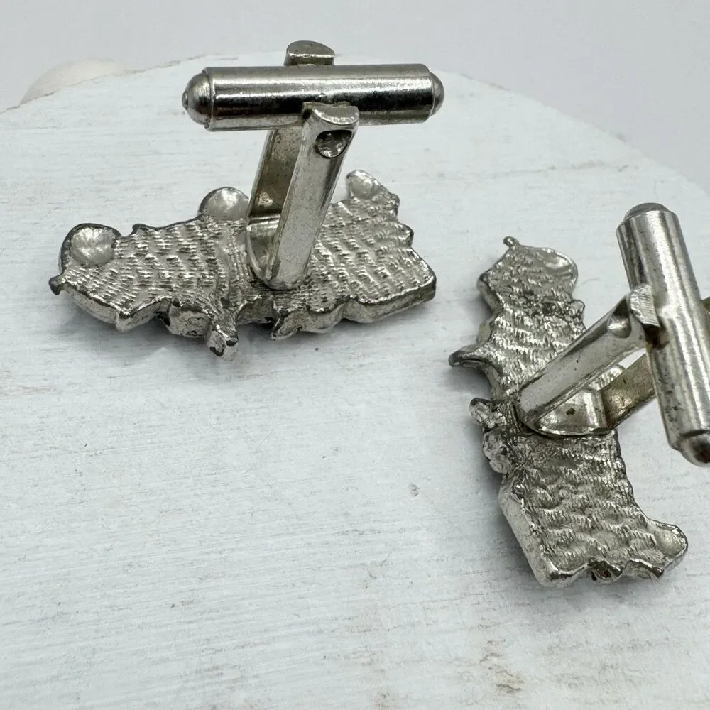 Vtg Ford Model T Antique Car Silver Tone Cufflinks And Tie Pin Bar Set  Fancy